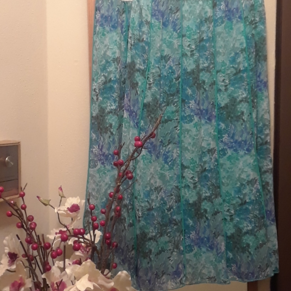 FLARE SKIRT T turquoise color